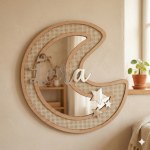 Quadro de Palhinha Lua Personalizado