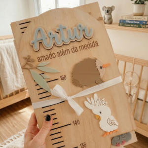 Régua de Crescimento Personalizada Tema Animais