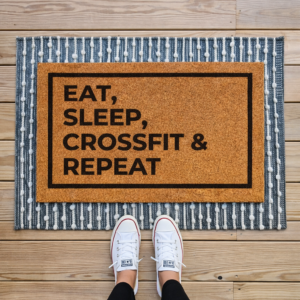Tapete de Entrada “EAT SLEEP CROSSFIT & REPEAT”