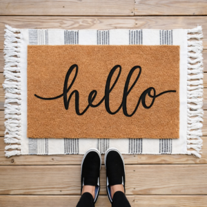 Tapete de Entrada “hello”