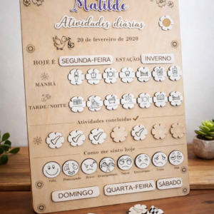 Quadro de Atividades Diárias e Emoções