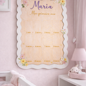 Quadro "O Meu Primeiro Ano" - Flores